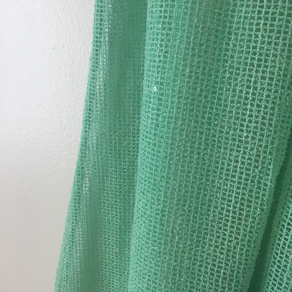 Noelle Green Sequin Mesh Tunic Sm/Med - Picture 5 of 7